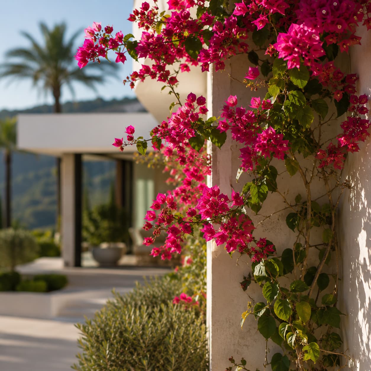 Bougainvillea detail on a Costa del Sol villa terrace