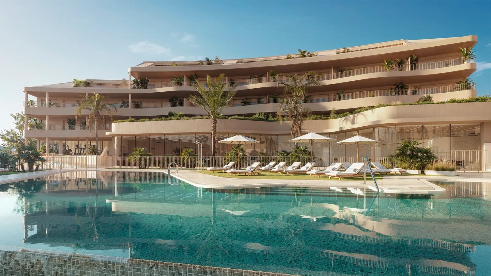 Evoke new development with pools and luxury amenities in Mijas.